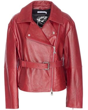 Patrizia Pepe Leather Jacket - Red