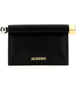 Jacquemus Nappa Leather Clutch - Black