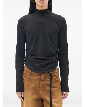 Ann Demeulemeester Lenart Mock-Neck T-Shirt - Blue