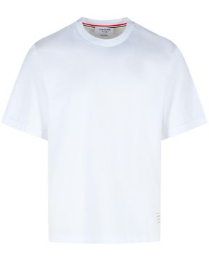【送料&関税込】Thom Browne Cotton Crew-neck T-shirt Thom Browne T-shirts for Men | Online Sale up to 58% off | Lyst