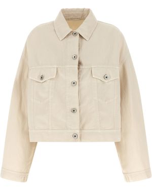 Brunello Cucinelli Cotton Denim Jacket Clothing - Natural