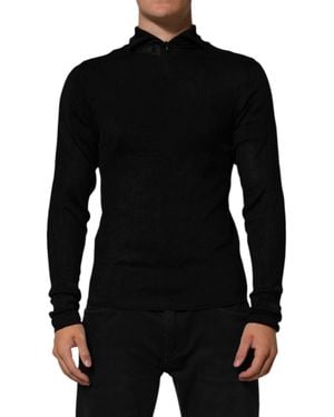Dolce & Gabbana Viscose Turtle Neck Pullover Jumper Nylon Clothing - Black