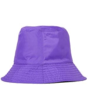 Moncler Logo Bucket Hat - Purple
