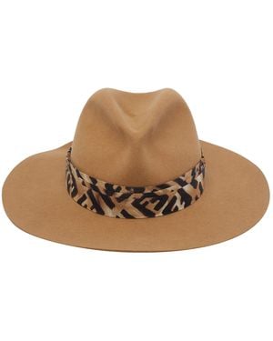 Fendi Leo Print Hat - Brown