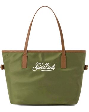MC2 Saint Barth Mc2 Saint Barth Nylon With Leather Trim Shoulder Bag - Green