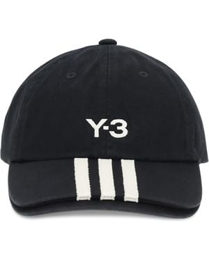 Y-3 Stripes Baseball Hat - Black