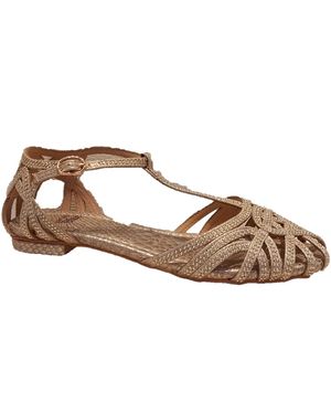 ALMA BLUE Snake Calf Leather - Brown