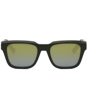 Dior Sunglasses Square Full Rim, Glossy Frame And Mirror Lens B23S1I55H7 - Green