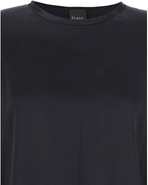 Le Plain Blouse Long Sleeve Silk Blouses - Black