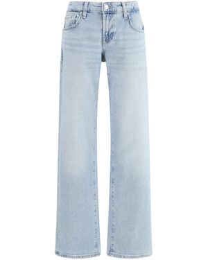 7FOR Low Straight Jeans Cotton; Elastane - Blue