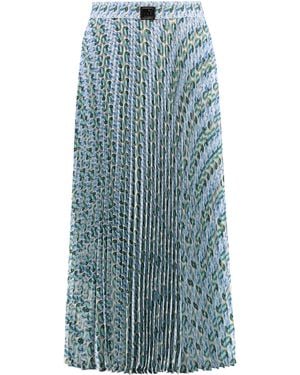 Tory Burch Printed Midi Skirt - Blue