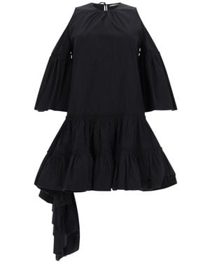 JW Anderson Jw Anderson Ruffled Cotton Dress - Black