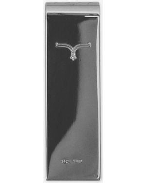 Larusmiani Money Clip Line Wallets And Holder - White