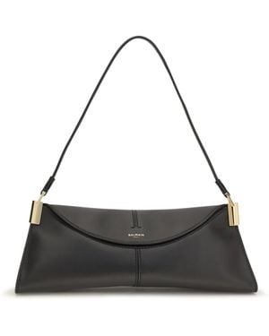 Balmain Small 64-83 Shoulder Bag Calf Leather Bos Taurus - Black