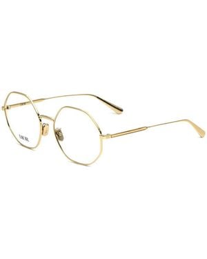 Dior Eyeglasses Round Full Rim, - Frame And Clear Demo Lenses Lens Gemor2Ub000 Sunglasses - Metallic
