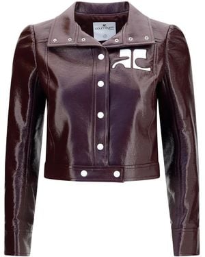 Courreges Reedition Vinyl Jacket - Purple