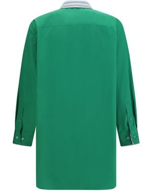 Loewe Chemisier Cotton Dress - Green