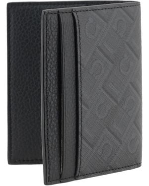 Ferragamo Cardholder Grained Leather Patterned Medium Calf (Bos Taurus) Umbrellas - Gray