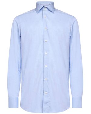 D 40 Cotton Poplin Shirt - Blue