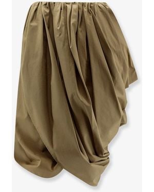 Chloé Draped Cotton Skirt - Natural