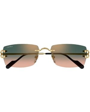 Cartier Ct0550S Linea Decor C Classique Metallo Sunglasses - Metallic