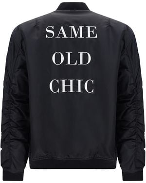 Moschino Bomber Jacket Zip-Up Polyamide - Black