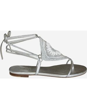 d'akire Sandals Mono Fabric - White