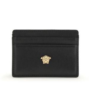 Versace Calf Leather Bos Taurus Wallet - Black