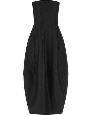 KHAITE Wool Long Dress - Black