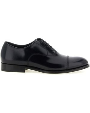Doucal's Nappa Calfskin Oxford - Black