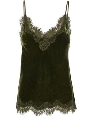 Gold Hawk Velvet Shirt Viscose - Green