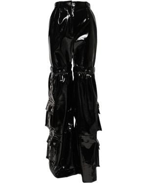 Dolce & Gabbana Cargo Trousers Buckle Detail - Black