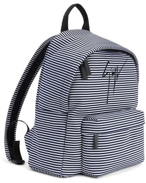 Giuseppe Zanotti Signature Logo Mini Backpack 26X13X9 Cm - Blue
