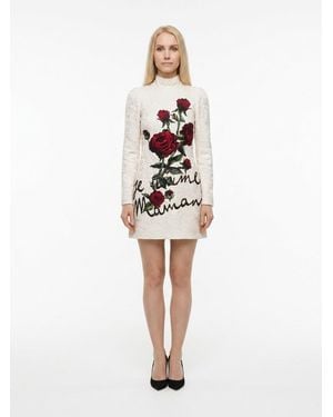 Dolce & Gabbana Dolce & Gabbana Rose-Embroidered Dress - White