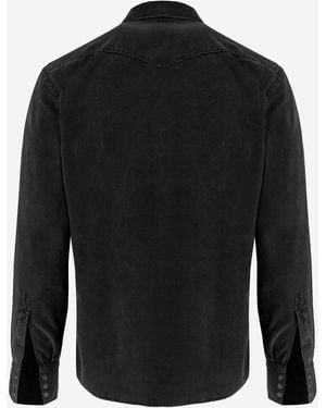 Alessandro Gherardi Ribbed Cotton Shirt - Black