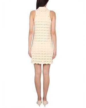 Max Mara Dress Rivle Viscose - Natural