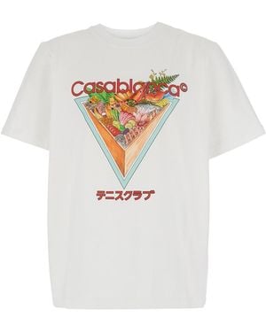 CASABLANCA Tennis Club Icon Printed T-Shirt - White