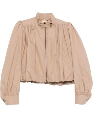 Chloé Cotton Blouson Jacket - Natural