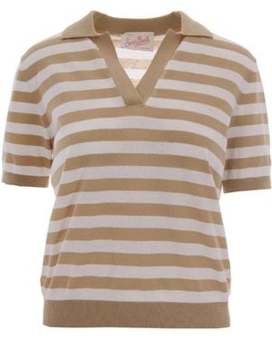 MC2 Saint Barth Polo Evonne Stripes Pop - White