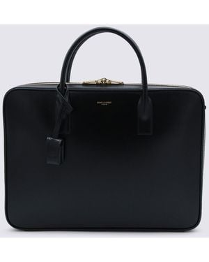 Saint Laurent Leather Sac De Jour Large Top Handle Bag - Black