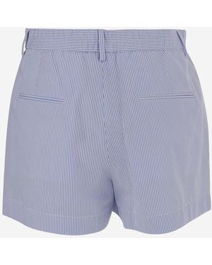 ARMARIUM Cotton Shorts With Striped Pattern - Blue