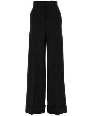 Moschino Crepe Wide-Leg Pant - Black