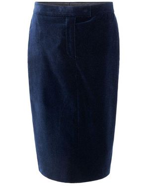 Tom Ford Velvet Pencil Skirt - Blue