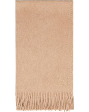 Max Mara Stola Wkclara Camel Scarf - Natural