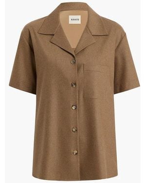 KHAITE Khaite Wool-Blend Button-Front Overshirt - Multicolor