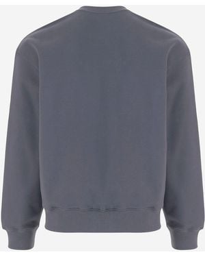 Maison Kitsuné Cotton Sweatshirt Organic Sweater - Gray