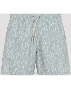 Canali Polyester Swim Shorts - Blue