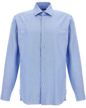 Barba Napoli Cotton Shirt - Blue