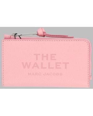 Marc Jacobs Wallet The Leather Slim Cow & Purses - Pink