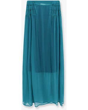 Dries Van Noten Scarlett Silk Skirt - Blue